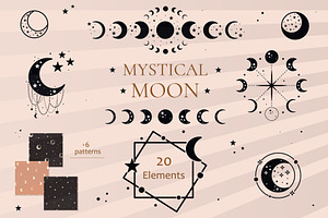 Mystical Moon And Stars