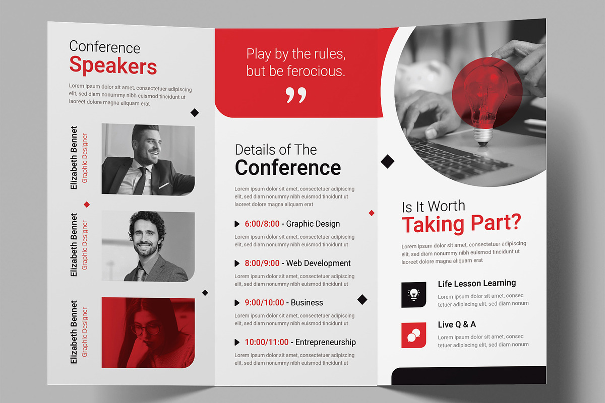 Business Conference Trifold Brochure, a Brochure Template by ContestDesign (Photo 3 of 3)