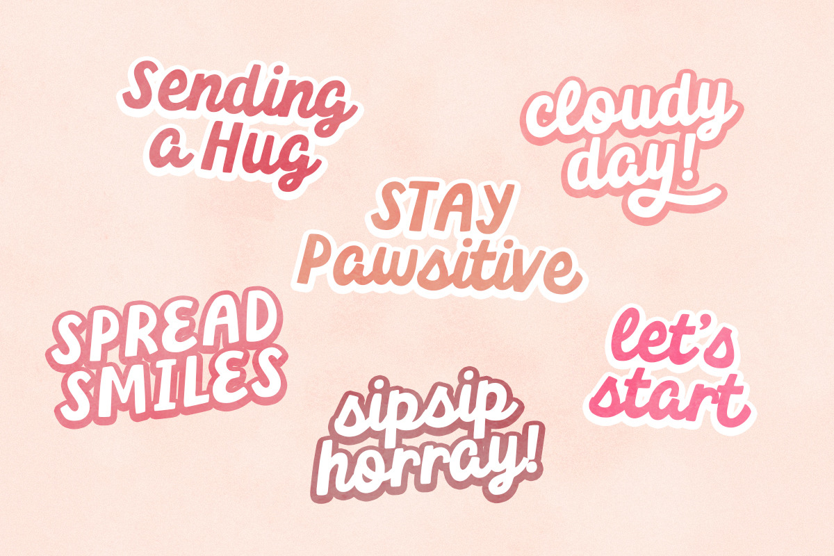 Pinky Blush - Cute Bold Script, a Script Font by Bale Type (Photo 4 of 9)