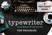Procreate Typewriter Font numbers, a Brush Add-On by Nancy Ingersoll (Thumbnail 2 of 5)
