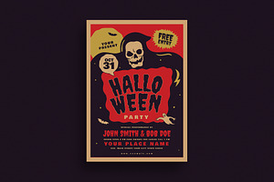 Retro Old Halloween Event Flyer, a Flyer Template by Guuver