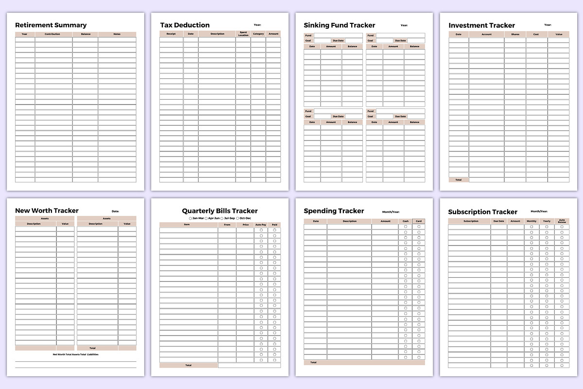 Ultimate Budget Planner Bundle, a Stationery Template by Mustafiz (Photo 4 of 9)