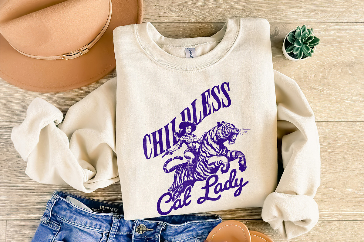Childless Cat Lady Png, Cat Ladies, an Illustration by SharpMarketplace (Photo 4 of 9)