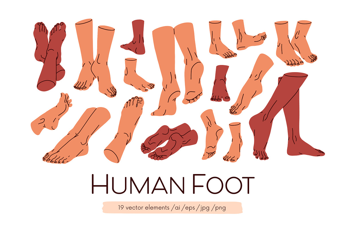 Human bare foot, legs set, a Person Illustration by Good Studio (Photo 1 of 3)