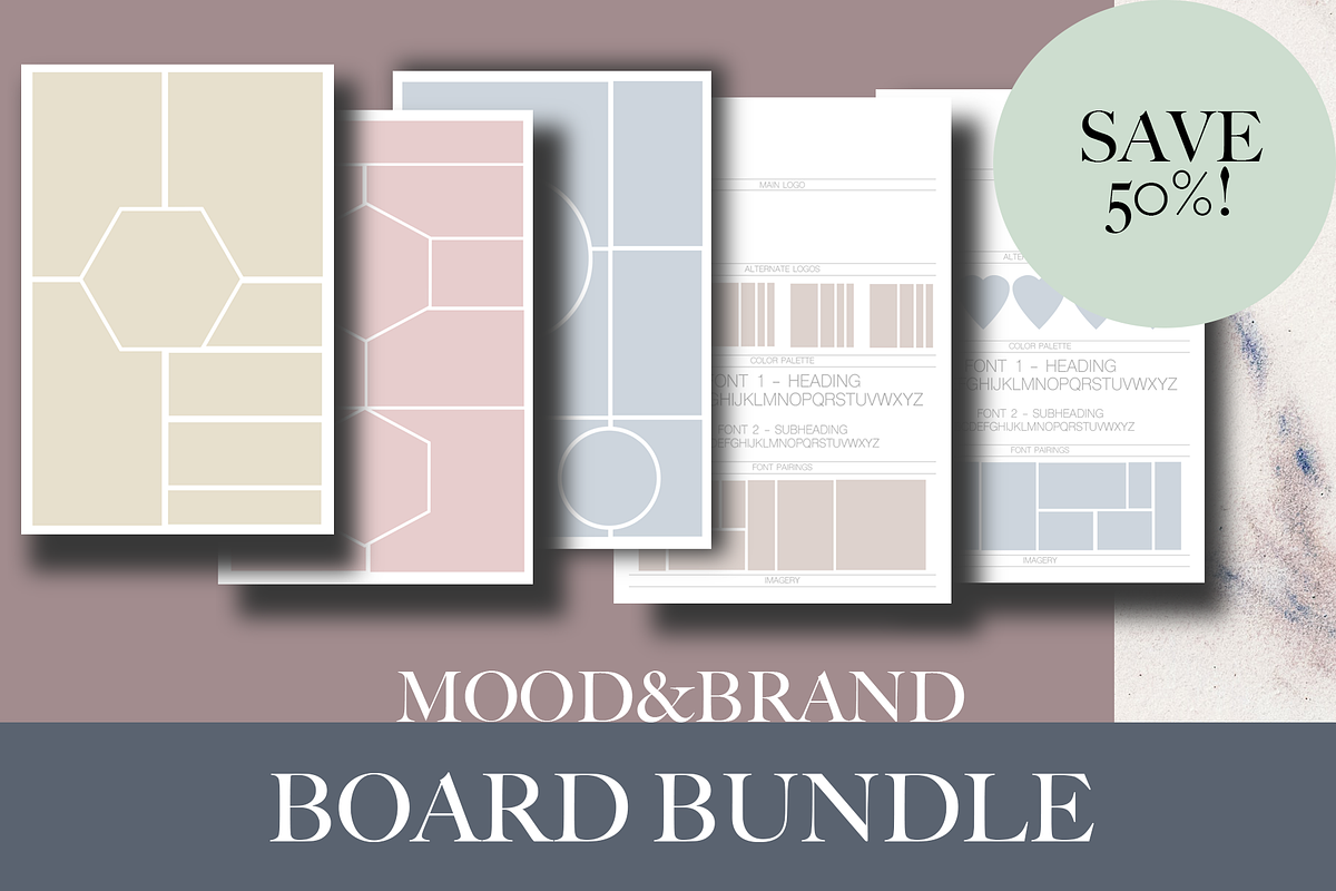 Brand & Mood Board Bundle, a Social Media Template by TheLegacyBrandingCo (Photo 1 of 6)
