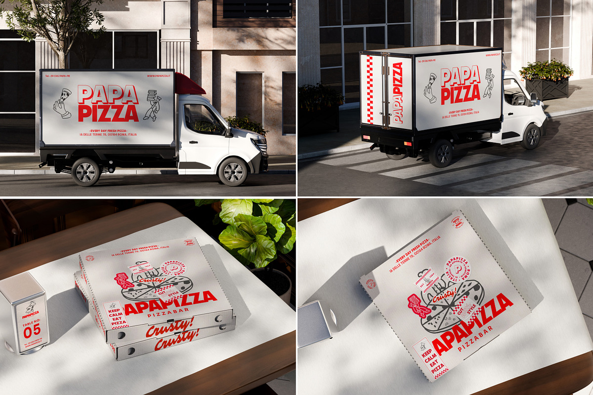 40 Pizza Branding & Packaging Mockup, a Packaging Mockup by Vitora Mockup (Photo 8 of 12)