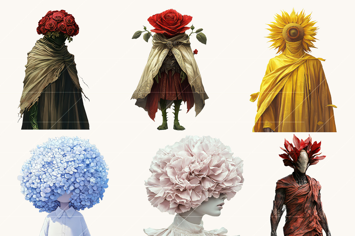 Surreal Art Floral Characters, a Person Illustration by BusyDaydesign (Photo 2 of 9)