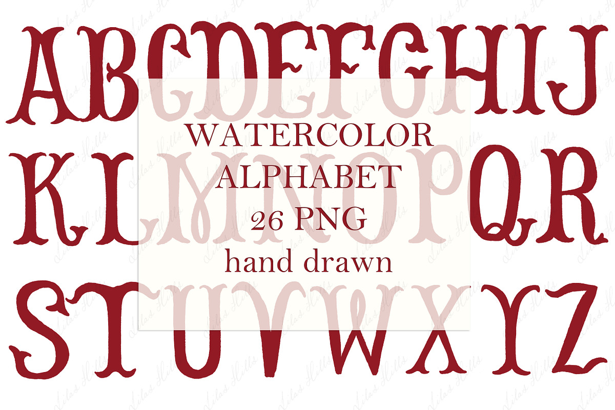 Monogram Vintage Letters PNG, a Decorative Illustration by LABFcreations (Photo 1 of 4)