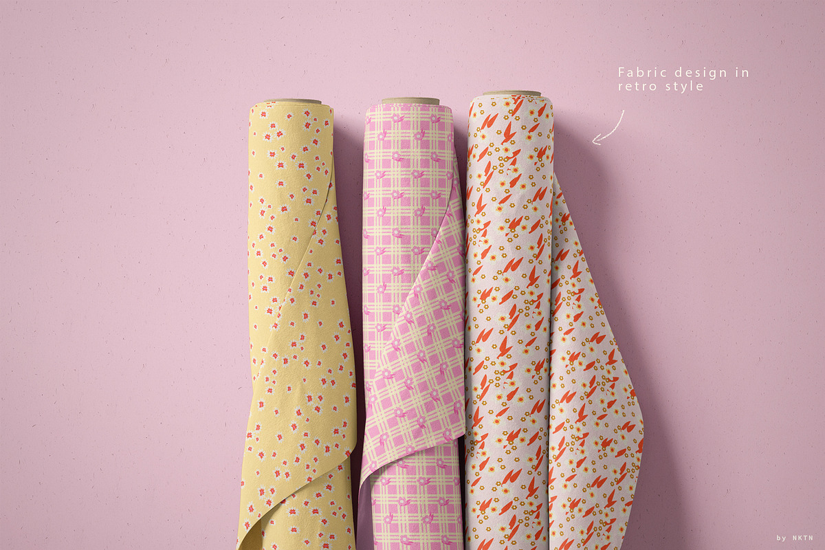 Retro Flowers Collection, a Pattern Graphic by NKTN (Photo 13 of 15)