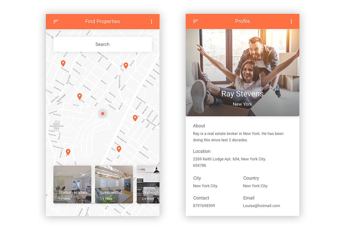 Real Estate & Property Adobe XD App, an UI Kit Template by themelove (Photo 12 of 16)