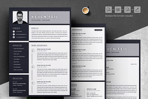 Resume / CV Template Black & White