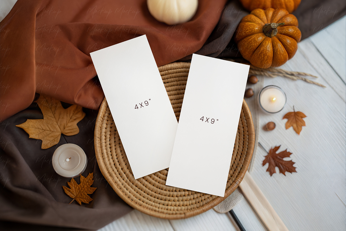 Autumn Menu Mockup Wicker Plate, a Product Mockup by TatiMockup (Photo 2 of 5)