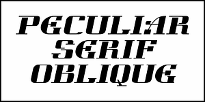 Peculiar Serif JNL