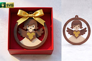 Angel Ornament 3D Layered SVG Cut, an Object Graphic by pixaroma (Thumbnail 5 of 10)
