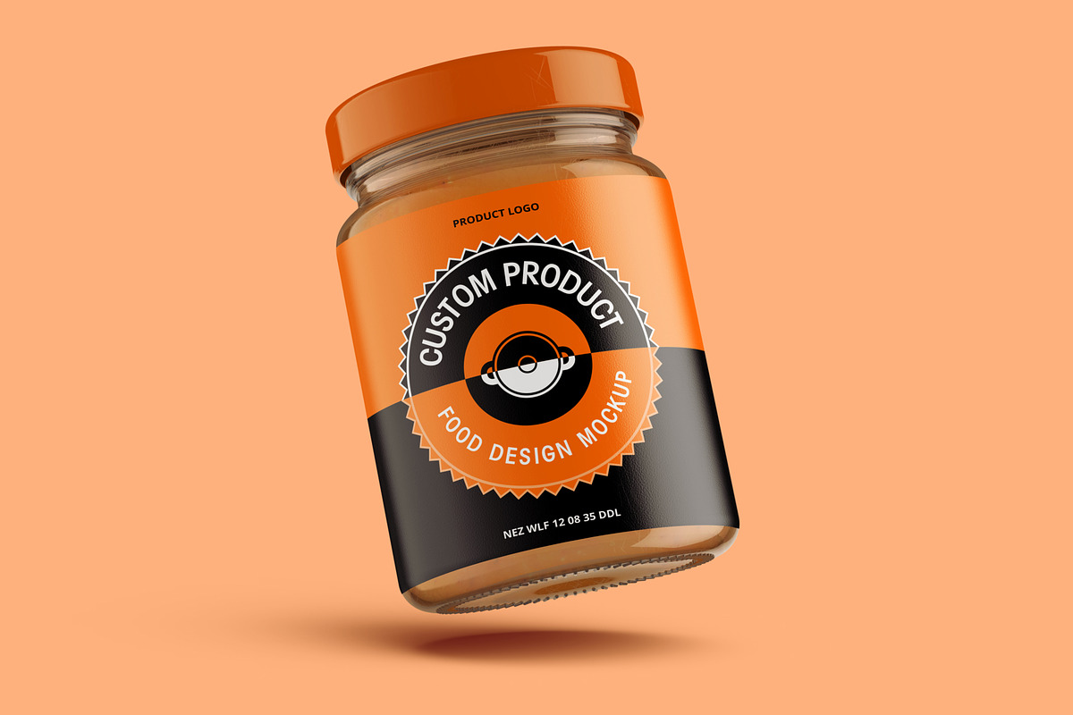 Pickle Sauce Honey Glass Jar Mockup, a Cups & Container Mockup by Digitalphaser (Photo 6 of 6)