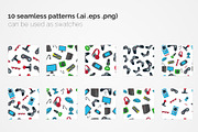 Gaming Seamless Patterns, a Pattern Graphic by 3Y_Design (Thumbnail 2 of 6)