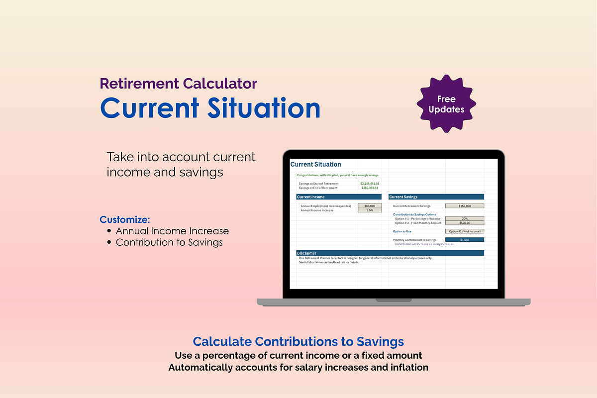 Retirement Calculator - Excel preview 3