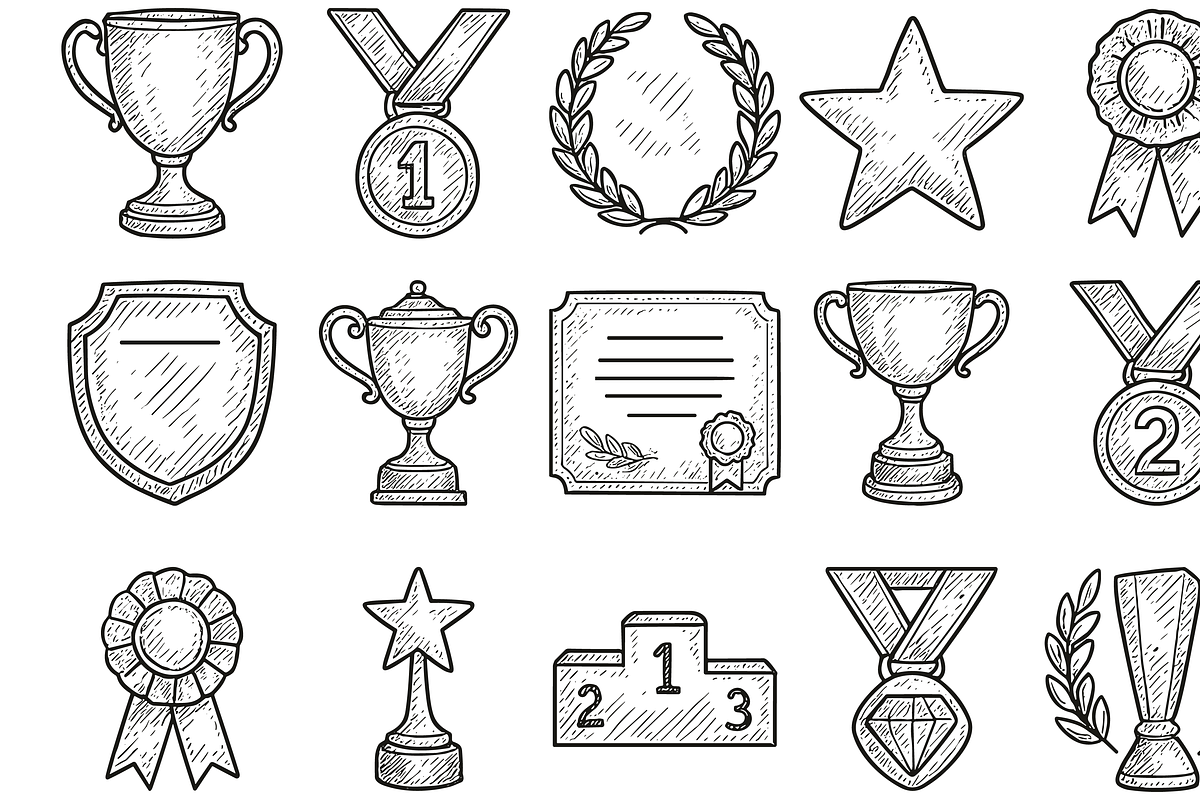 Awards Icon Pack, an Object Graphic by nikagraphic (Photo 1 of 3)