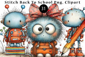 Stitch Back To School Png, Clipart, a Seasonal Illustration by CreationArt