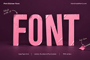 Pink Sticker Font, a Sans Serif Font by Handmadefont (Thumbnail 15 of 15)
