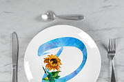 Floral font. Sunflower, a Sans Serif Font by ElliaArt (Thumbnail 6 of 8)