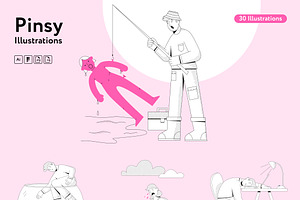 Pinsy Error Illustrations