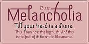 Melancholia, a Sans Serif Font by Barnbrook Fonts (Thumbnail 1 of 6)