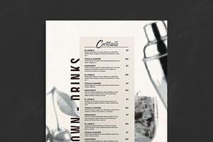 Rustic Menu With Halftone Effect