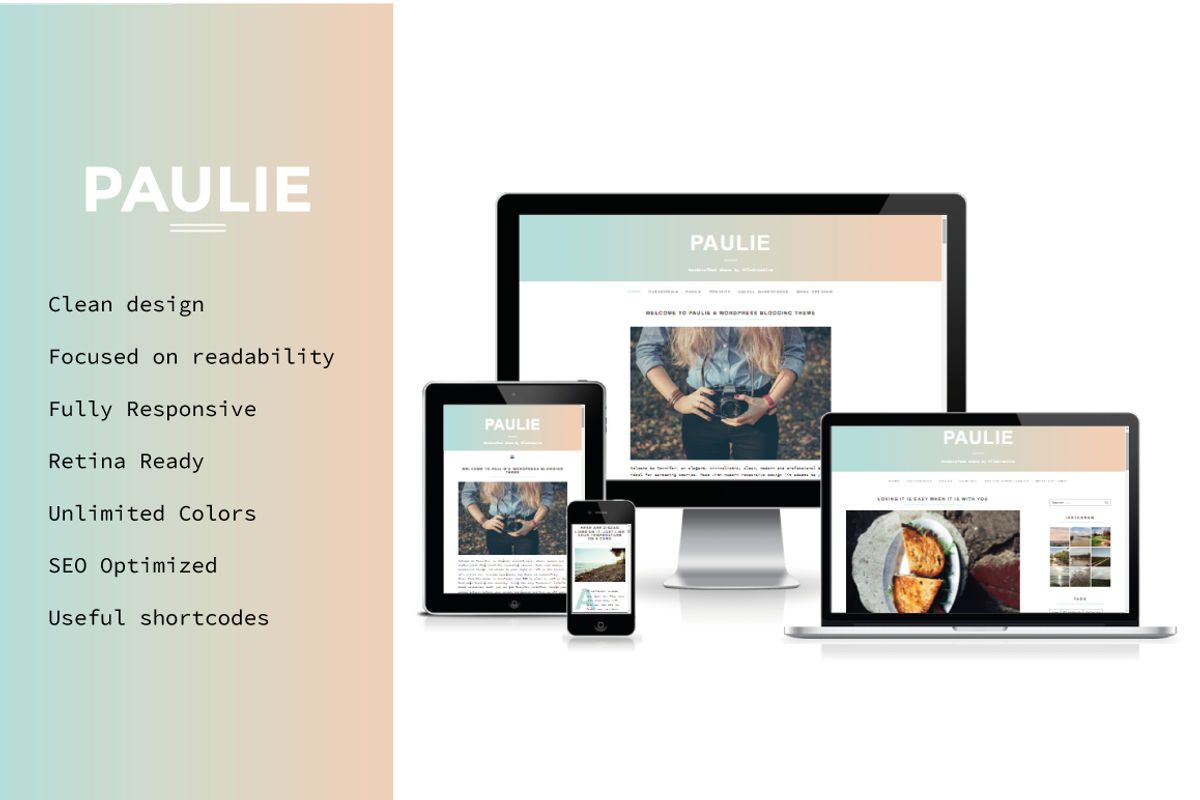 Paulie- Personal WordPress Theme, a WordPress Template by SiloCreativo (Photo 1 of 5)