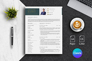 Modern Business CV Template | Canva, a Resume Template by Lux Resume (Thumbnail 1 of 9)