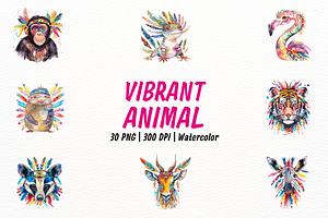 Vibrant Animal with Clipart, an Animal Illustration by New-School-Wave