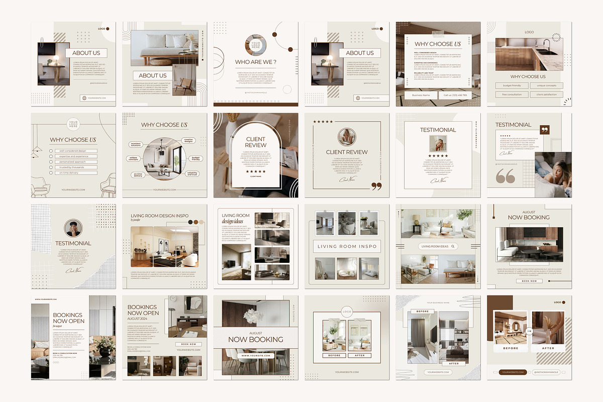 Interior Design Instagram Canva, a Social Media Template by Deb Creative Studio (Photo 6 of 10)