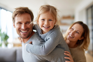 Cheerful young family enjoying play, a Person Photo by MistyDay