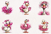 Coquette Goose Clipart PNG, a Seasonal Illustration by CreationArt (Thumbnail 3 of 5)