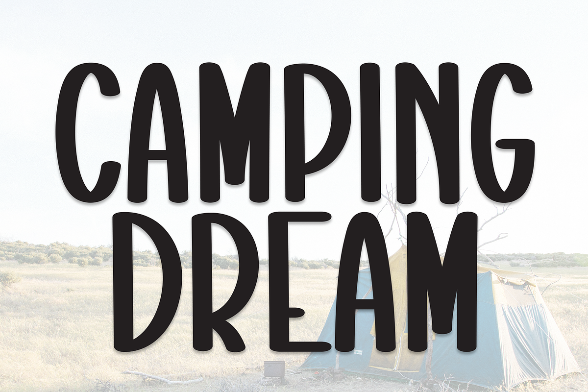 Camping Dream | Script Font, a Script Font by Scratchones (Photo 1 of 8)