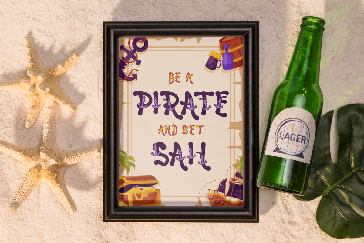 Sailing Scribe - Pirate Font, a Font by PutraCetol Studio (Photo 2 of 11)