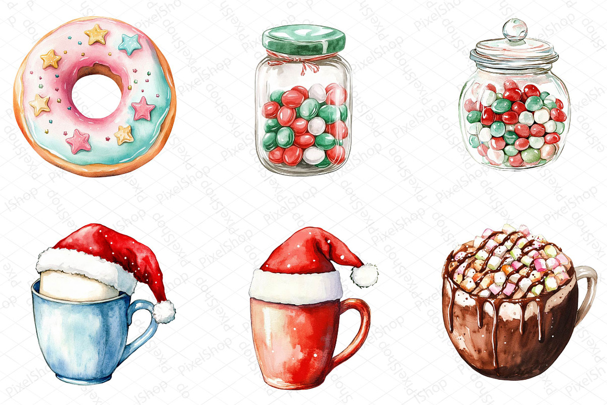 Christmas Candy Sublimation Clipart, an Illustration by DreamPrint404 (Photo 3 of 5)