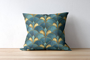 8 Gilded Teal Dreams Patterns