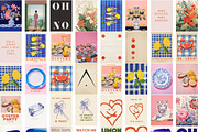 Modern Eclectic Maximalist Prints, a Background Graphic by Laras Wonderland (Thumbnail 7 of 15)