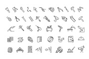 Construction and Building Line Icons, an Outline Icon by Tettygreen (Thumbnail 2 of 3)