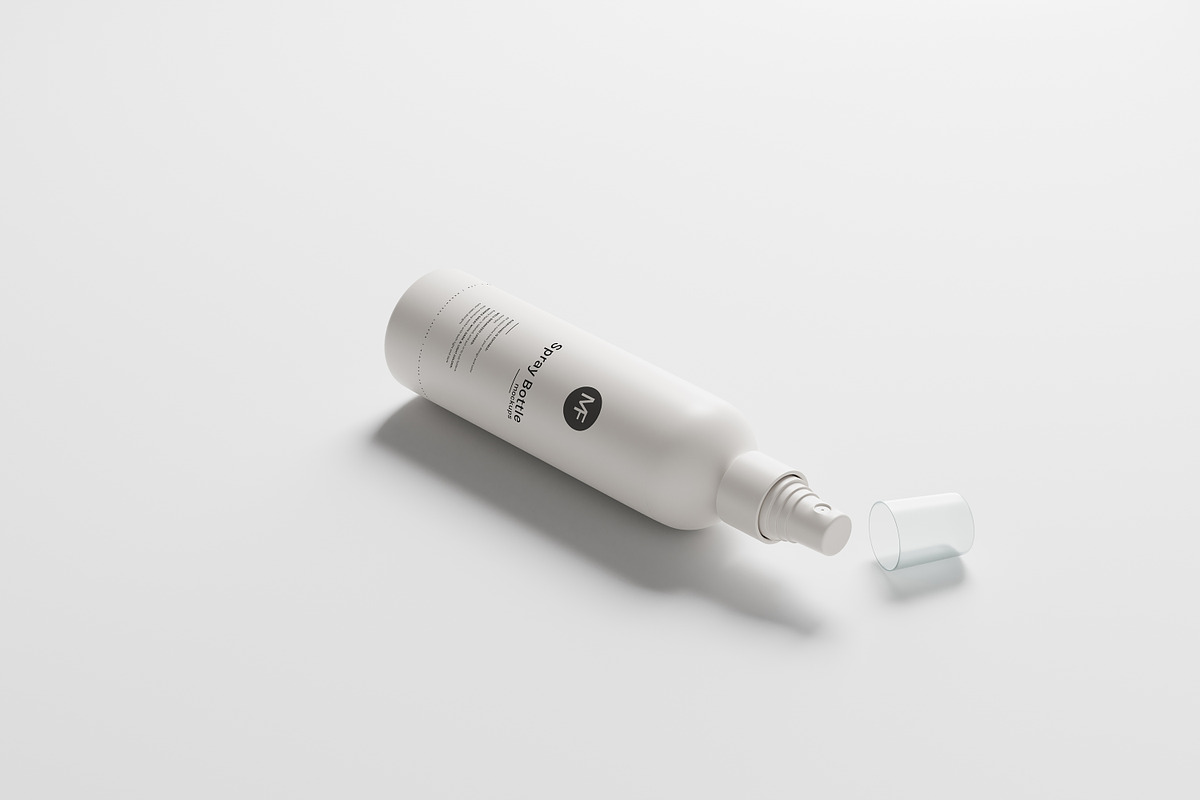 White Plastic Spray Bottle Mockups, a Packaging Mockup by MockupFree.Net (Photo 6 of 7)