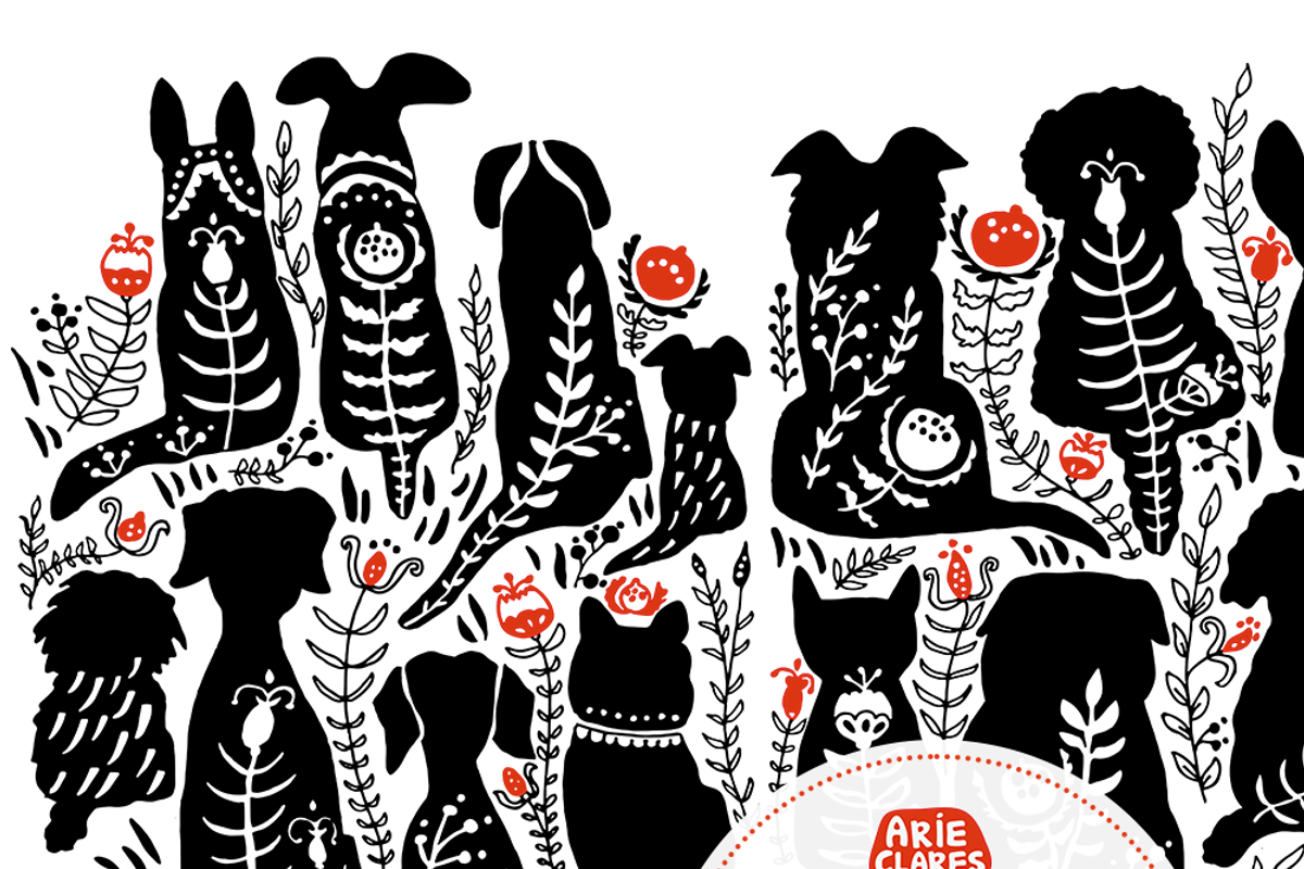 Herd of Dogs Folk Art, a Pattern Graphic by Arie Clares (Photo 11 of 12)