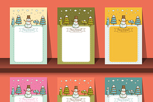 brochures with  snowman vector, a Brochure Template by essense