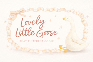 Watercolor Goose PNG Set