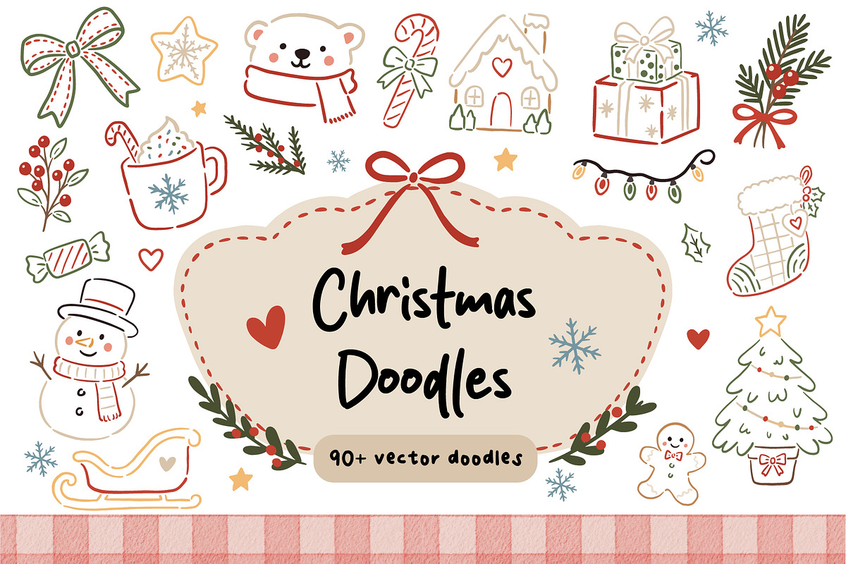 Christmas Doodles Bundle, a Seasonal Illustration by An Design (Photo 1 of 10)