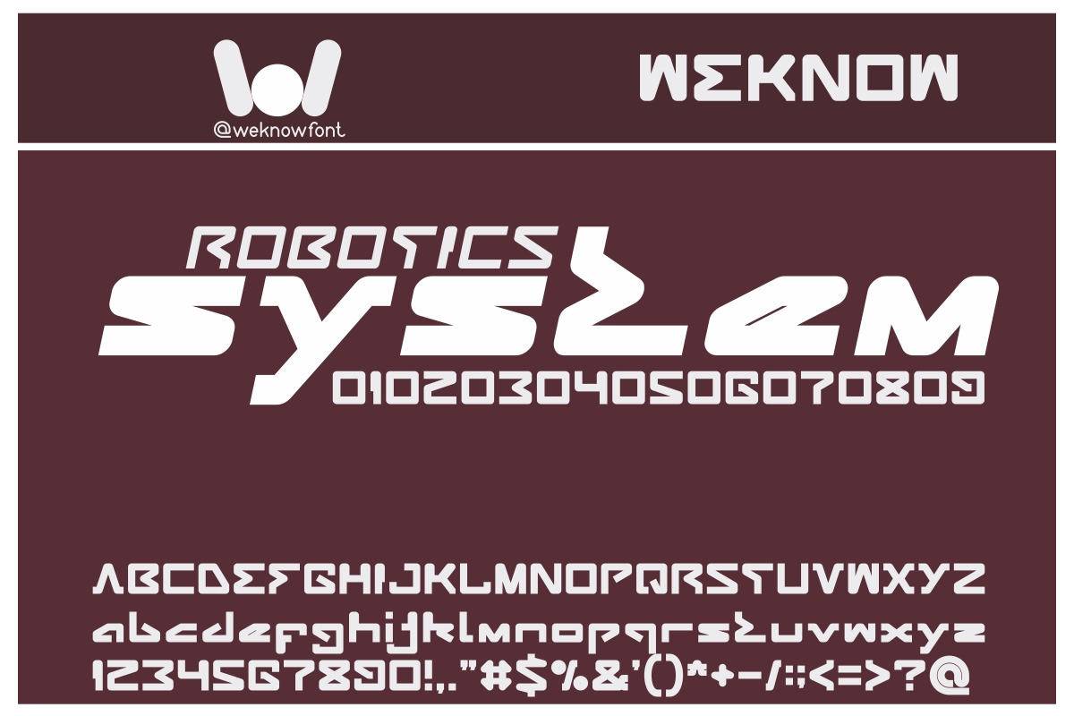 android robot font, a Font by weknow (Photo 3 of 5)