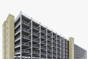Multistory Parking Garage, an Architecture 3D Model by 3DNUTS
