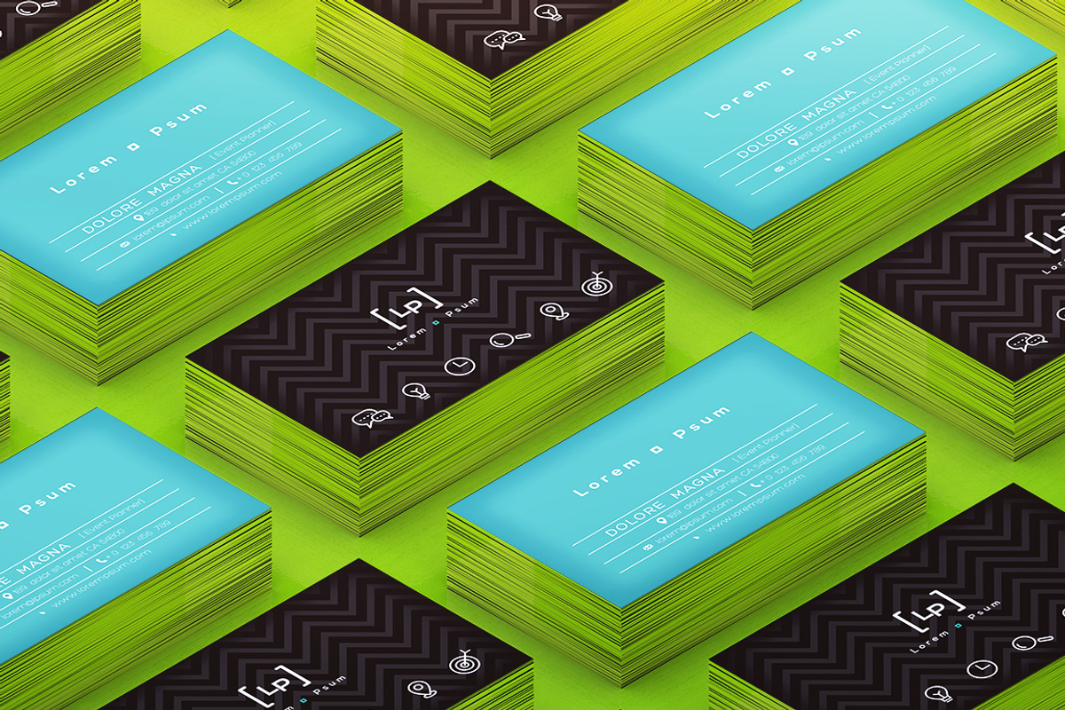 Isometric Business Card Mock-Up, a Print Template by graystudio (Photo 6 of 7)