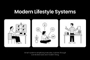 90 Modern Lifestyle Systems Icons, an Outline Icon by Prosymbols (Thumbnail 1 of 13)