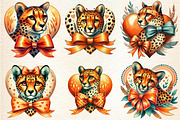 Valentine's Cheetah Clipart, an Illustration by DreamArtGraphic (Thumbnail 3 of 6)